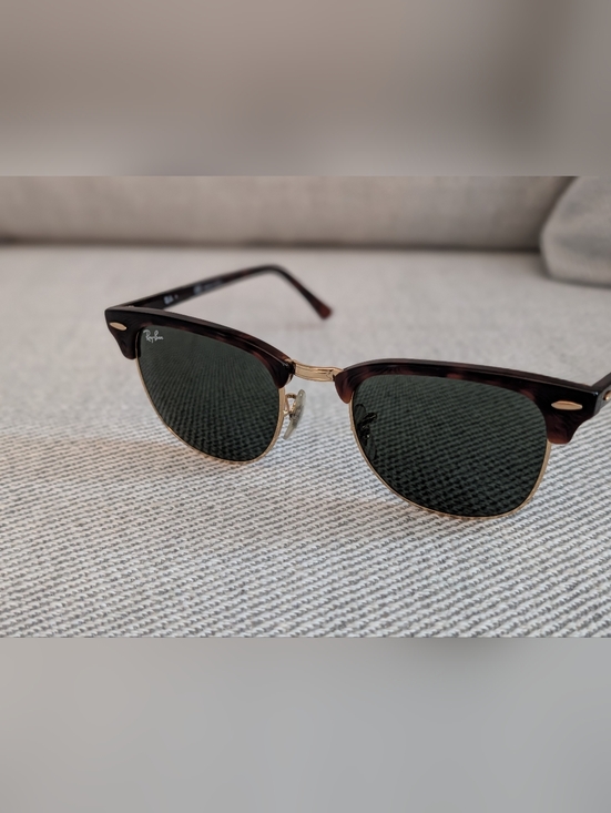 Ray-Ban Clubmaster Sunglasses - Tortoise with Green Lenses